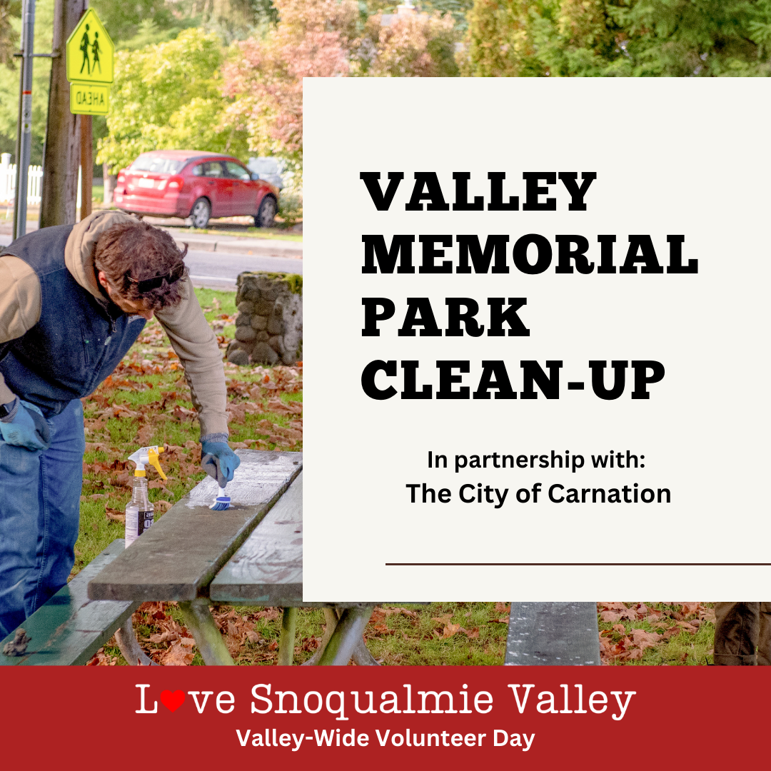 Volunteers making a difference during Love Snoqualmie Valley Volunteer Day.